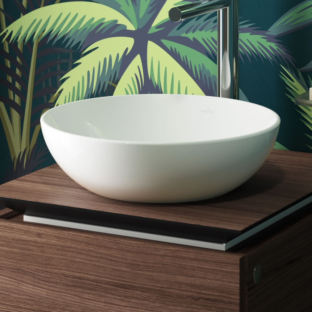 Lifestyle image of Villeroy & Boch Loop & Friends 380mm Stone White Countertop Basin